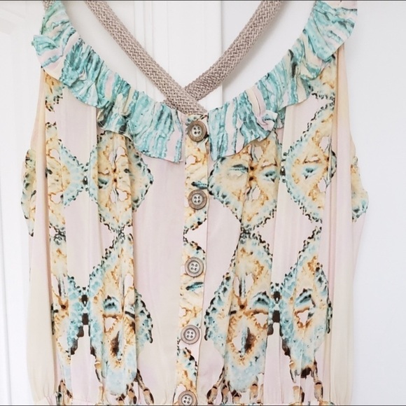 Nanette Lapore Silk Boho Dreamcatcher Maxi Dress Size 4 - Picture 10 of 16